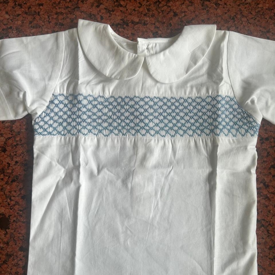 Handmade Boys’ Smocked Shirt & Shorts Set,6M to 6T.