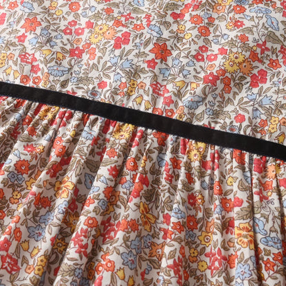 Vintage Meadow Floral Dress with Ruffled Collar,12M to 7T