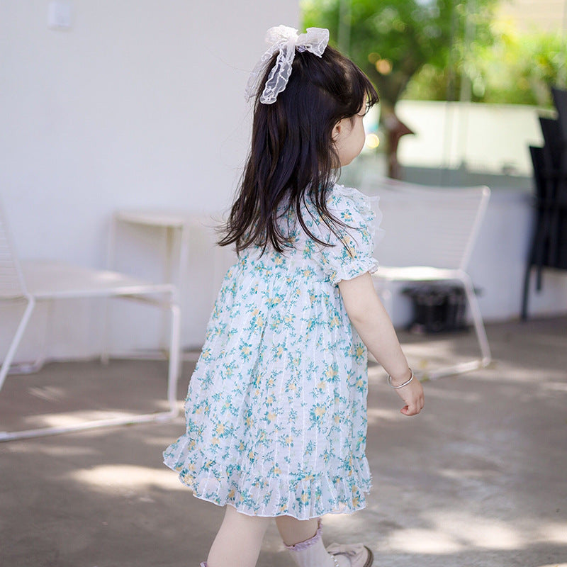 Enchanted Meadow Lace-Up Dress,12M to 6T