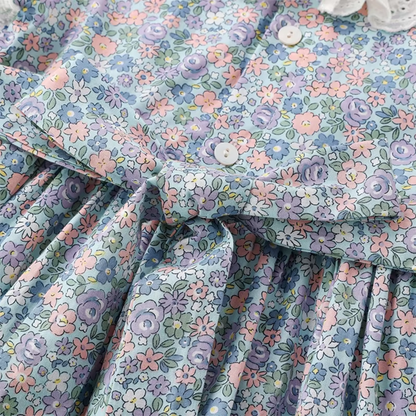 Liberty Blue Hand-Smocked Dress,2T–6T