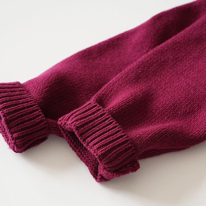 Maroon Blooms Hand Embroidered Cardigan,12M to 5T.