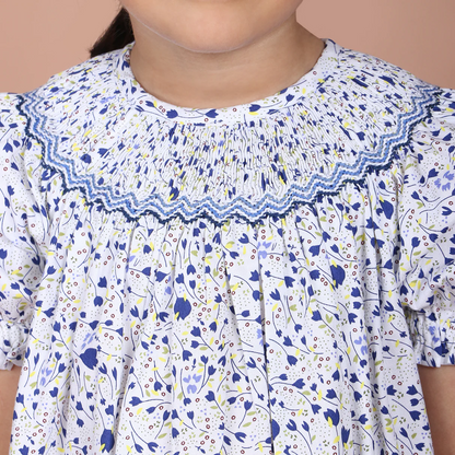 Hand Smocked Floral Dresses, (3M–4T)