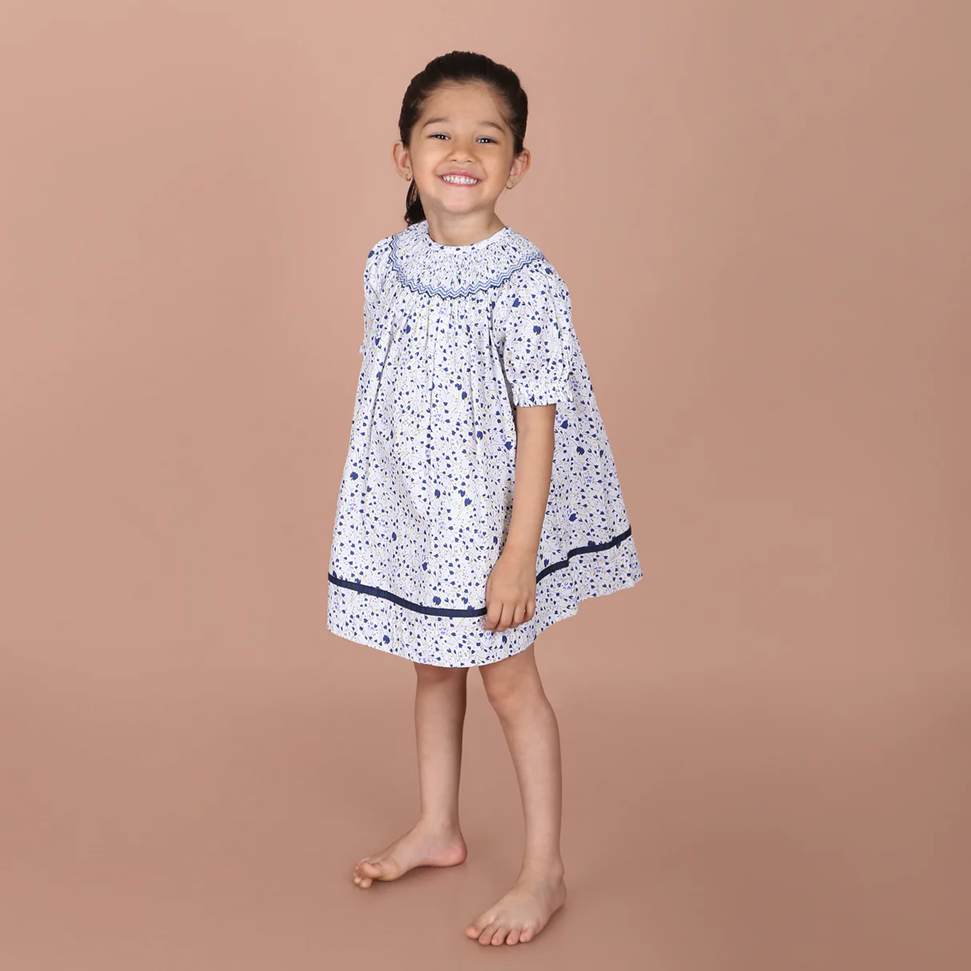 Hand Smocked Floral Dresses, (3M–4T)