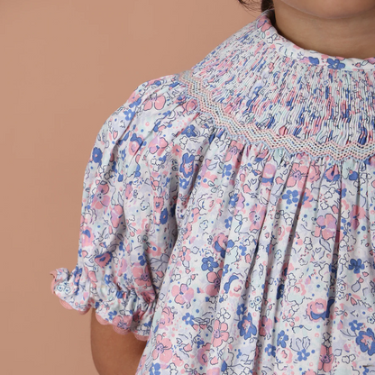 Hand Smocked Floral Dresses, (3M–4T)