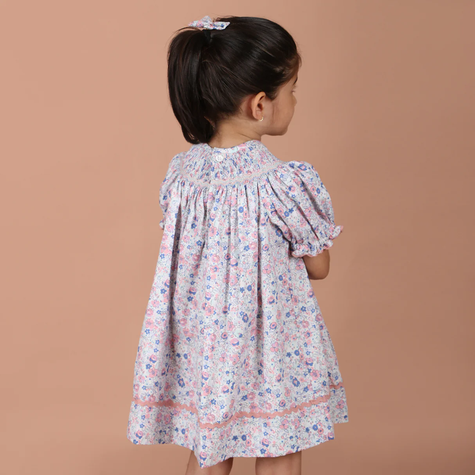 Hand Smocked Floral Dresses, (3M–4T)