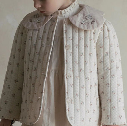 Embroidered Quilted Jacket,18M to 8T.