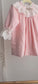 Adorable Pink Lace Collar Dress, 12M to 8T.