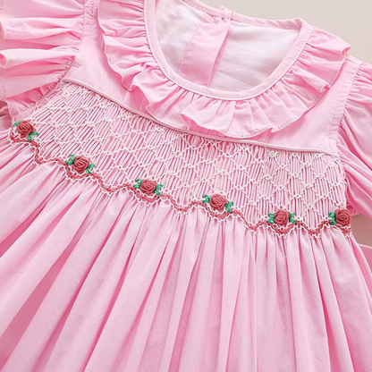 Blush Garden Hand-Smocked Dress,12M to 8T