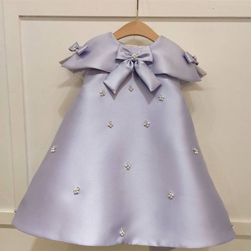 Princess Pearl Elegance Dress,Blue/Purple,Pink,12M to 10T