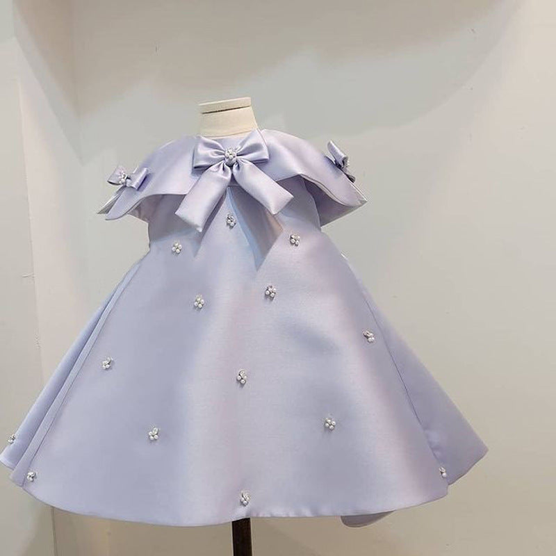 Princess Pearl Elegance Dress,Blue/Purple,Pink,12M to 10T