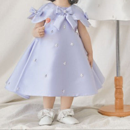 Princess Pearl Elegance Dress,Blue/Purple,Pink,12M to 10T