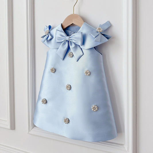 Princess Pearl Elegance Dress,Blue/Purple,Pink,12M to 10T