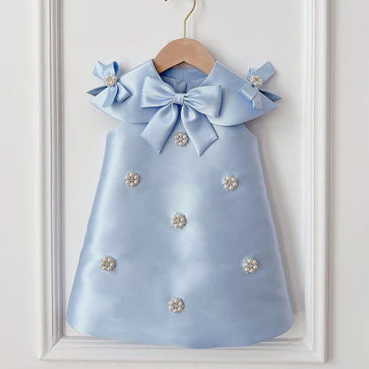 Princess Pearl Elegance Dress,Blue/Purple,Pink,12M to 10T