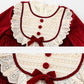 Matching Red Velvet Christmas Dress & Romper,6M to 4T.