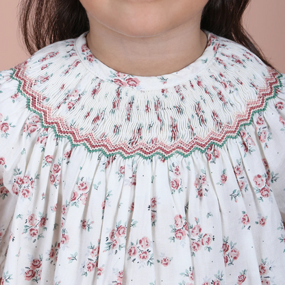 Hand Smocked Floral Dresses, (3M–4T)