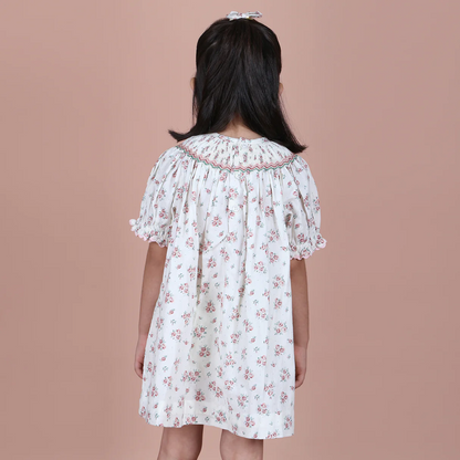 Hand Smocked Floral Dresses, (3M–4T)