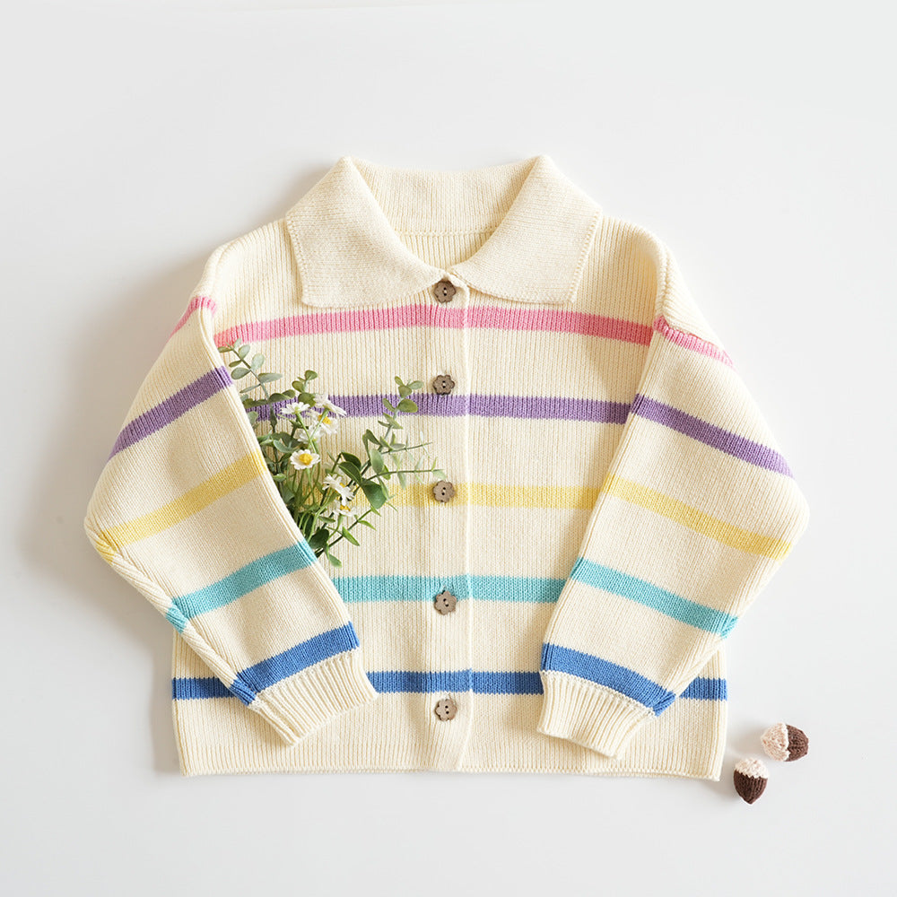 Rainbow Dreams Cotton Knit Cardigan – 3T to 7T