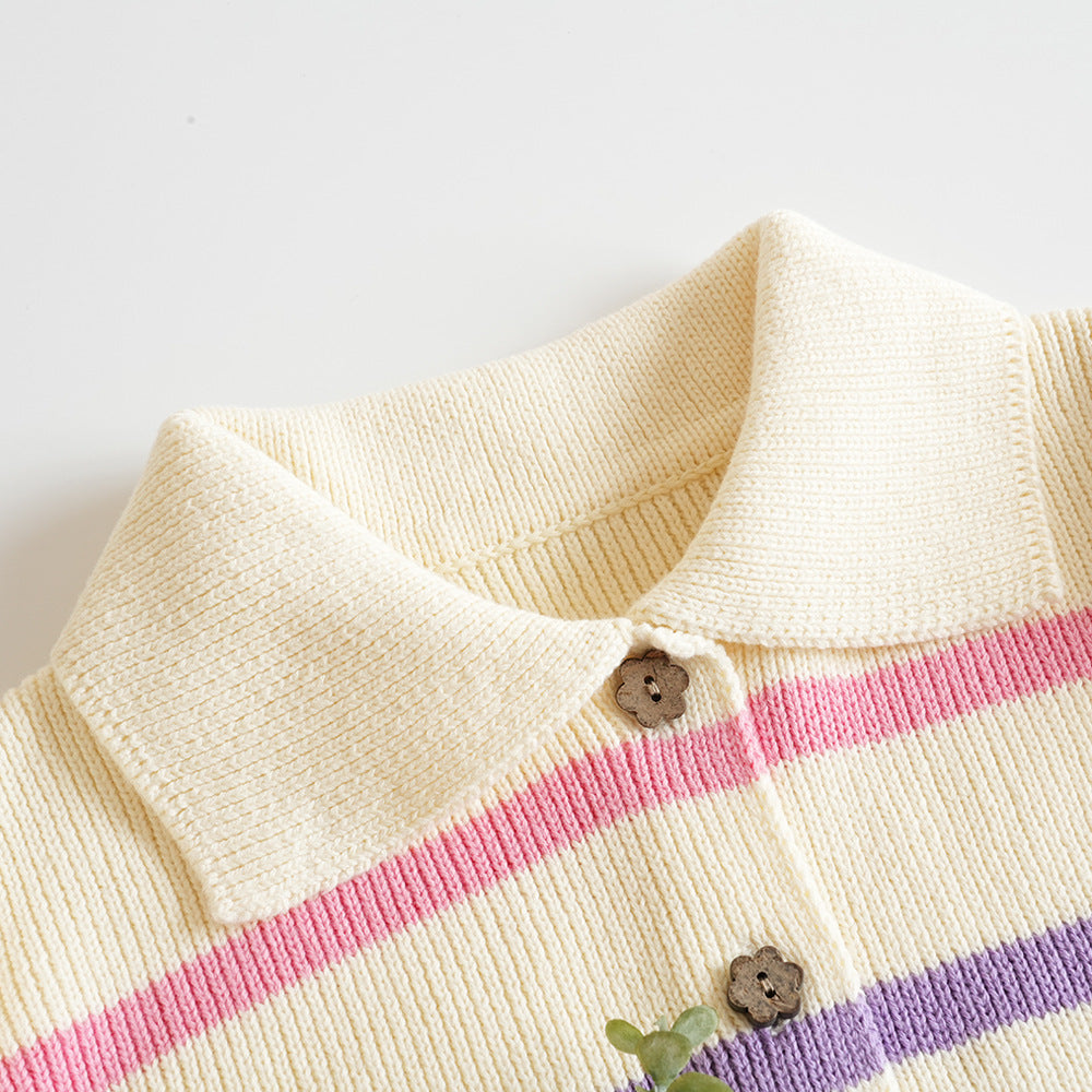 Rainbow Dreams Cotton Knit Cardigan – 3T to 7T