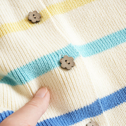 Rainbow Dreams Cotton Knit Cardigan – 3T to 7T