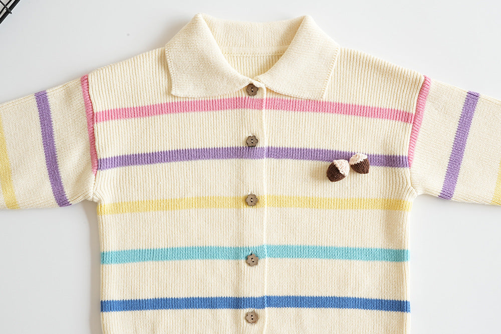 Rainbow Dreams Cotton Knit Cardigan – 3T to 7T