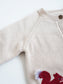 Hand Embroidered Squirrel Cardigan,2T to 6T.