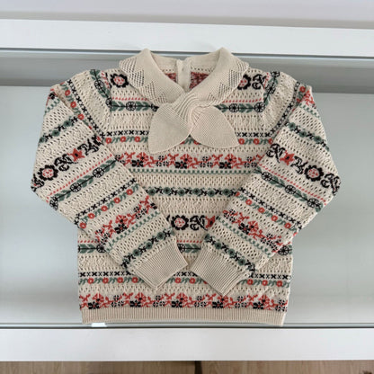 Winter Whispers Pure Wool Knit Sweater,2T-7T