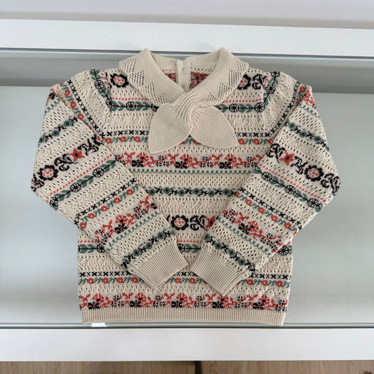 Winter Whispers Pure Wool Knit Sweater,2T-7T