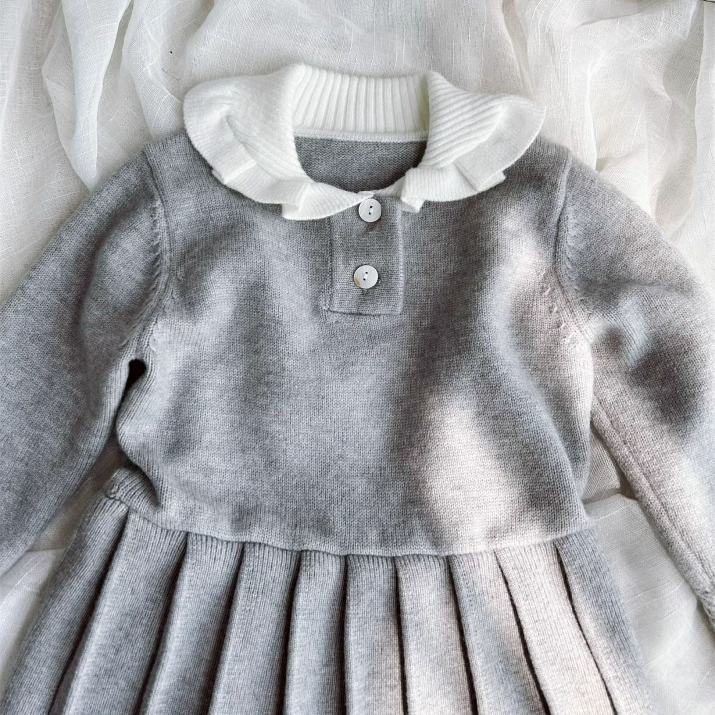 Cozy Pleated Sweater Dress for Girls,3T–7T