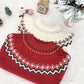 Cute Christmas Unisex Sweater,Red/White,2T to 8T.