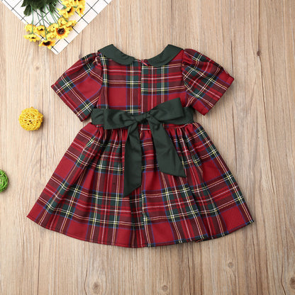 Cute Plaid Christmas Dress,6M to 3T.