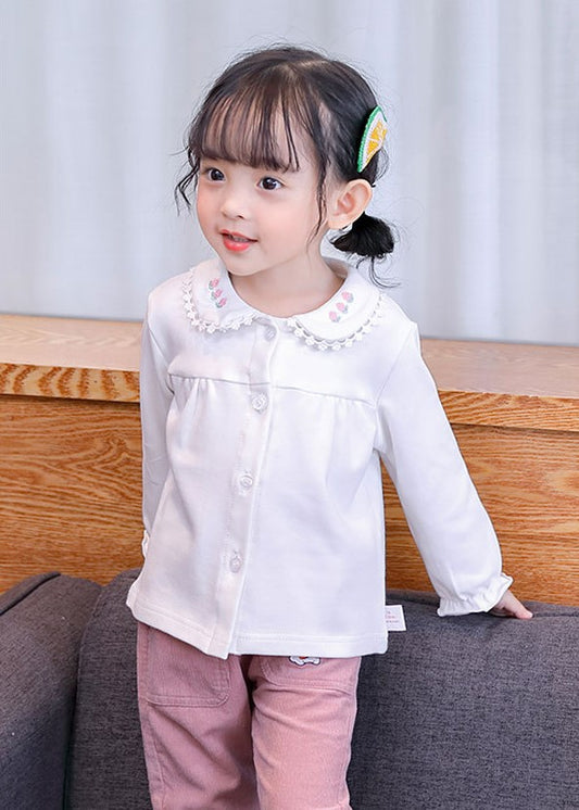 Cute Full Sleeves Top/Shirt, White/Purple,12M to 7T.