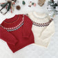 Cute Christmas Unisex Sweater,Red/White,2T to 8T.