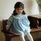 Adorable Blue Embroidered Heirloom Dress,12M to 8T.