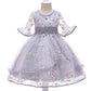 Stunning Princess Dress,Gray/Pnik,2T to 10T.