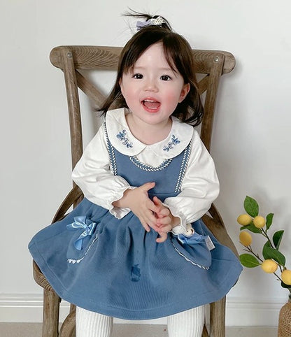 Cute suspender style dress,9M to 4T.