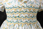 Floral Hand Smocked Dress,12M to 6T.