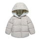 Warm Hooded Jacket, Pink/Blue/Gray.