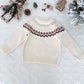 Cute Christmas Unisex Sweater,Red/White,2T to 8T.