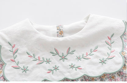Embroidered Full Sleeves Romper,3M to 2T.