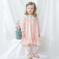Pink Gingham Bear Embroidered Dress,12M to 6T.