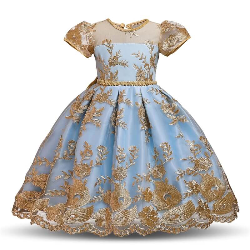 Stunning Party Embroidered Dress,4T to 10T.