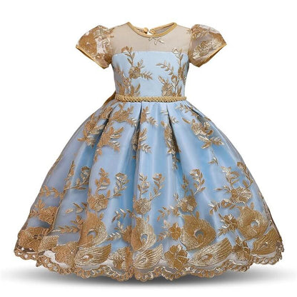Stunning Party Embroidered Dress,4T to 10T.
