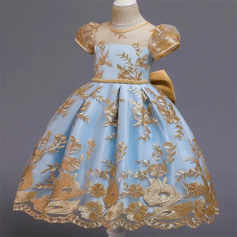 Stunning Party Embroidered Dress,4T to 10T.