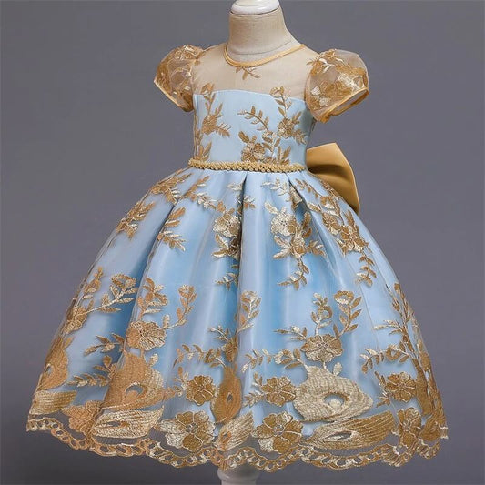 Stunning Party Embroidered Dress,4T to 10T.