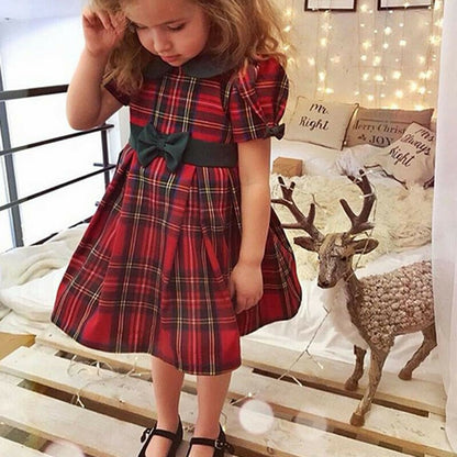 Cute Plaid Christmas Dress,6M to 3T.