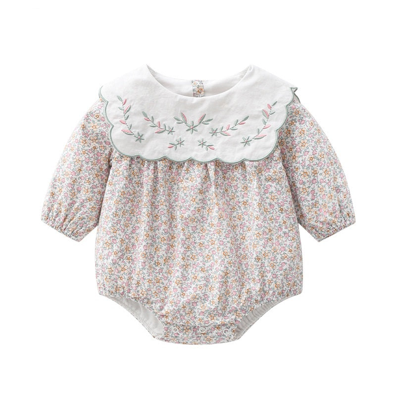 Embroidered Full Sleeves Romper,3M to 2T.