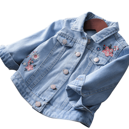 Embroidered Denim Jacket,2T to 6T.