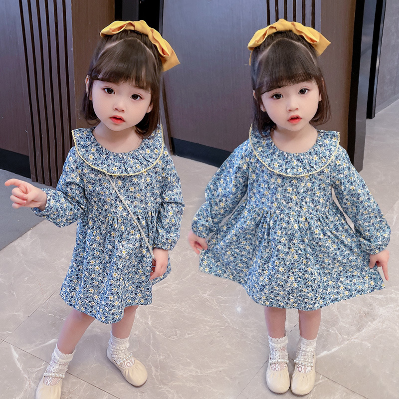 O-Neck Floral Dress,12M to 6T.