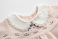 Cute Peter Pan Collar Embroidered Dress,9M to 24M.