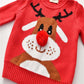 Reindeer Themed Christmas Sweater,2T to 7T.